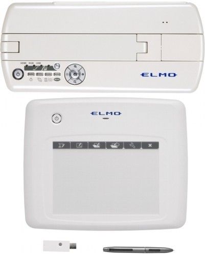 Elmo 1337-17 Classroom MO-1 White Versatile Ultra Compact Visual Presenter and CRA-1 Wireless Pen Tablet Bundle System, 1/3.2