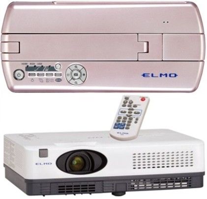 Elmo 1337-3221 Classroom MO-1 Pink Versatile Ultra Compact Visual Presenter and CRP-221 Projector Bundle System, 1/3.2