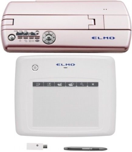 Elmo 1337-37 Classroom MO-1 Pink Versatile Ultra Compact Visual Presenter and CRA-1 Wireless Pen Tablet Bundle System, 1/3.2