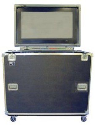 Jelco ELS-65 ATA-300 Style Shipping Case with Built-in EZ-LIFT Gas Lift and Storage in Lid for 63-65