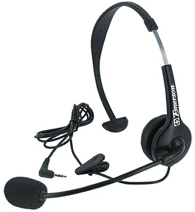 Emerson EM-10 Handsfree Headset W/ Boom Microphone NIB, Complete hands-free operation, 5 foot extended cord, Padded earphone for maximum comfort, Flexible boom mic for optimum positioning, Adjustable headband, Fits all phones with a 2.5mm jack (EM10   EM-10   EM 10)