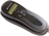 Emerson EM-2516BK Slimline Caller ID Telephone, Black, Ringer Indicator, 70 Number Caller ID Memory, Big button keypad, 10 number memory, Lighted ringer, English/Spanish Display, Flash/Mute/Redial, Hearing aid compatible, Desk/Wall mountable, UPC 680079551605 (EM2516BK EM 2516BK EM-2516B EM-2516) 