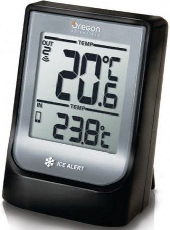 Oregon Scientific EMR211HG Weather@Home Thermo Bluetooth-enabled Thermometer, Weather information display on main unit or mobile app via Bluetooth v4.0 connectivity, Transmission range up to 30m, Indoor temperature, Outdoor temperature (up to 5 Channels), Ice alert, Data logger, 7 day weather history viewable from App, UPC 734811712578 (EMR-211HG EMR 211HG EMR211)