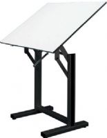 Alvin EN42-3 Professional Drawing Table, White Base White Top 31" x 42"; Angle Adjustment Range 0 to 90; Steel Base Material; Melamine Top Material; Height Range 37" to 47"; Top Size 31" x 42"; Weight 97 lbs; Shipping Weight 104 lbs; UPC 88354753209 (EN423 EN42-3 EN-423 ALVINEN423 ALVIN-EN42-3 ALVIN-EN-42-3) 