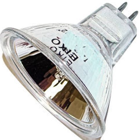 Eiko ENG model 02550 Projector Light Bulb, 120 Volts, 300 Watts, CC-8 Filament, 1.75/44.5 MOL in/mm, 2.00/50.8 MOD in/mm, 15 Average Life, MR16 Bulb, GY5.3 Base, 300 Watts Amps, Slide Use, ELH Poss Sub, BDTH Burning Position, Dichroic Reflector Special Description, 3450 Color Temperature degrees of Kelvin, UPC 031293025500 (02550 ENG EIKO02550 EIKO-02550 EIKO 02550)