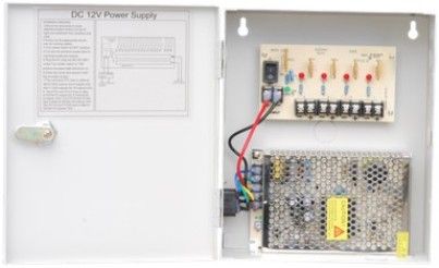 ENS CP1209-5A 9-Channel Power Supply Box, PTC Fuse, 5 Amps Power Box, 1.1 Amp Fuse Rating, 110V AC Input, Power On/Off Switch, LED Indicator for Each Channel, Surge Protected, Regulated and Filtered, 12V AC, Dimensions 9 3/4