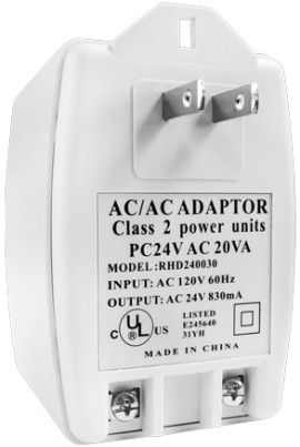 ENS CP2420 Power Adaptor, 24V AC, 20VA, AC 120V 60Hz Input, Transformer, UL Listed (ENSCP2420 CP-2420 CP 2420)
