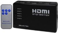 ENS HDMI-501S HDMI Switcher; 1 Output/5 Input; Support with HDMI 1.3b; Support 12 Bit Deep Color; 24K Gold Plated Connector; High Performance Up to 2.5Gbps; Switches Easily Between the Several HDMI Sources; Maintains High Resolution Video, Sharp HDTV Resolutions Up to 1080p, 2k, and Computer Resolutions Up to 1920 x 1200 Are Easily Achieved (ENSHDMI501S HDMI501S HDMI 501S) 