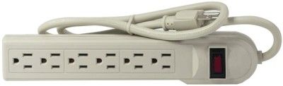 ENS PS09S Power Strip With Surge Protection, 6 Power Outlet, 3 Feet Power Cord Length (ENSPS09S PS-09S PS 09S)