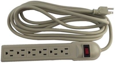 ENS PS09S-12 Power Strip With Surge Protection, 6 Power Outlet, 12 Feet Power Cord Length (ENSPS09S12 PS09S12 PS-09S-12 PS09S 12)
