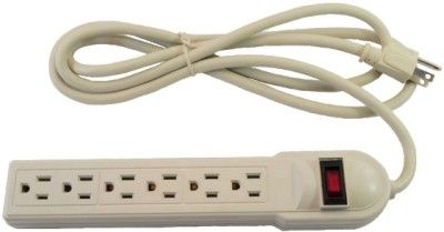 ENS PS09S-6 Power Strip With Surge Protection, 6 Power Outlet, 6 Feet Power Cord Length (ENSPS09S6 PS09S6 PS-09S-6 PS09S 6)