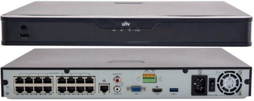 UNV UN-NVR30216SP16 Ultra265 16-Channel IP Input 16 PoE 4K Network Video Recorder, Embedded Main Processor, Embedded Linux Operating System, Support Ultra 265/H.265/H.264 Video Formats, 16-channel Input, Plug & Play with 8 Independent PoE Network Interfaces, Support HDMI and VGA Simultaneous Output (ENSUNNVR30216SP16 UNNVR30216SP16 UN-NVR-30216SP16 UN-NVR30216-SP16 UN NVR30216SP16)