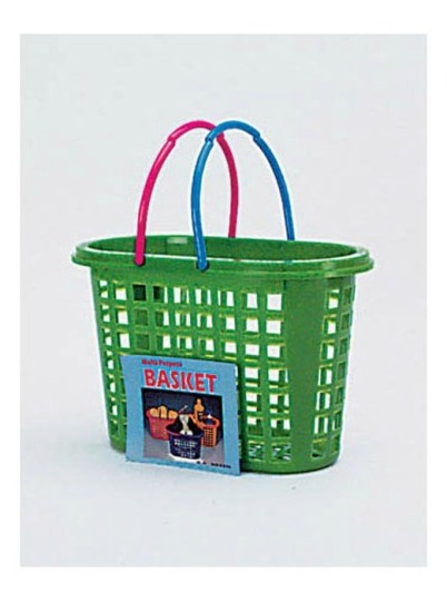 EOSK GR044 6 1/2" tall oval plastic basket asst. colors, 0.24 lbs. UPC 731015000000. Price per Case of 24, Category: housewares. (EOSGR044)