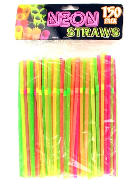 EOSK HR012 150 pc neon straws, 0.166 lbs. UPC 731015000000. Price per Case of 10, Category: housewares. (EOSHR012)