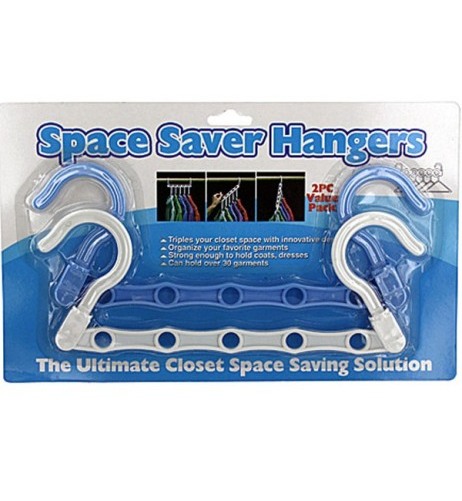 EOSK HT390 2 pack space saver hangers, 0.258 lbs. UPC 731015000000. Price per Case of 24, Category: fashion/apparel. (EOSHT390)