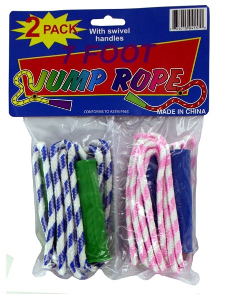 EOSK KA077 2 pack 7ft jump rope assorted colors, 0.201 lbs. UPC 731015000000. Price per Case of 36, Category: toys. (EOSKA077)