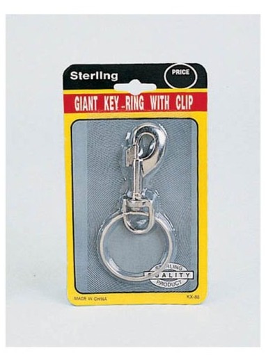 EOSK KC088 giant key ring w/ clip 2''ring, 0.098 lbs. UPC 731015000000. Price per Case of 24, Category: keychains. (EOSKC088)