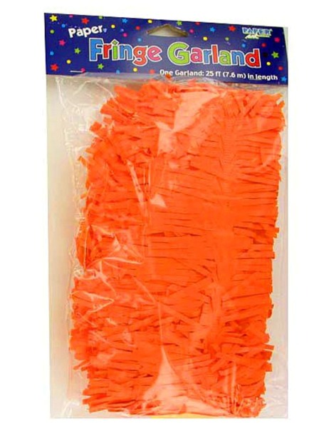 EOSK KH921 garland fringed 25 ft orange, 0.229 lbs. UPC 73525608266. Price per Case of 12, Category: party. (EOSKH921)