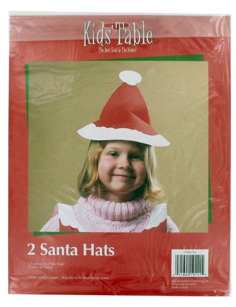 EOSK KI974 holiday fun 2 count santa hats, 1.546 lbs. UPC 41624191415. Price per Case of 12, Category: party. (EOSKI974)