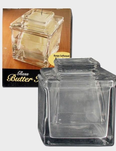 EOSK OA996 glass butter keeper, 2.383 lbs. UPC 667199010960. Price per Case of 12, Category: housewares. (EOSOA996)