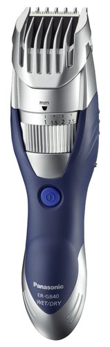 Panasonic ER-GB40-S Hair and Beard Electric Trimmer Wet/Dry, Wet/Dry, 15 hours Charging Time, Ergonomic Grip, 19 0.5 mm settings (1-10mm) Adjustment Dial, Washable (for easy cleaning), Ergonomic Curved Design, Cord/Cordless Operation, WER9606P Replacement Blade, 1.2V Power Source, 6.7 x 1.8 x 1.8 Dimensions (H x W x D), 5.3 oz. Weight, UPC 885170083660 (ERGB40S ER-GB40S)