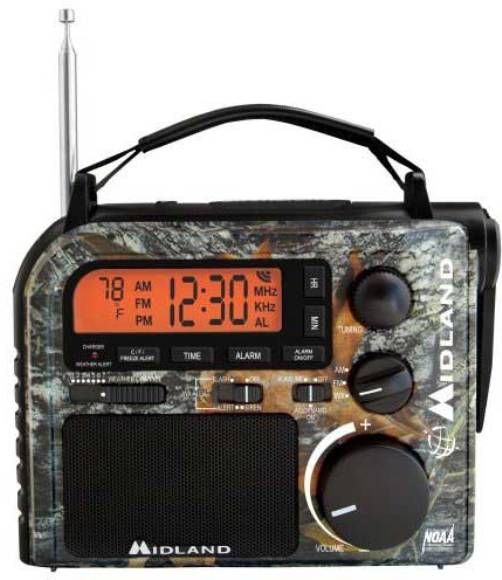 Midland ER102MO Emergency Crank Weather Radio, 7 weather channels, Weather alert, AM/FM radio, Dynamo crank to recharge radio during power outage, Freeze alert, Backlit display for easy viewing day or night (ER102 MO ER102-MO ER102)