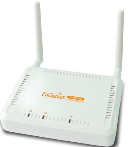 EnGenius ERB9250 Wireless N Range Expander 300Mbps, RT3052, 384MHz embedded RF/MAC/BBP, 32MB SDRAM Memory, 4MB Flash Memory, Frequency Band 2.4GHz:2.4002.484 GHz, Wireless 802.11n Technology, Extends the range of Wi-Fi networks to areas that the signal cannot reach, Wi-Fi Protected Access (WPA2/WPA) and WEP-64/128 (ERB-9250 ERB 9250)