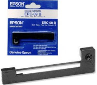 Epson ERC-09B Black Ribbon Cartridge (6 Pack) for use with Epson M160, M163, M164, M180, M181, M182, M183, M190, M191 and M192 Dot-Matrix Printers, UPC 010343852877 (ERC09B ERC 09B ERC-09 ERC09)