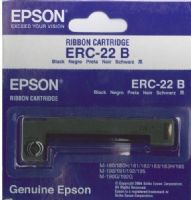 Epson ERC-22B Black Ribbon Cartridge (5 Pack) for use with Epson M-180, M-180H, M-181, M-182, M-183, M-183H, M-185, M-190, M-191, M-192, M-195, M-190G and M-192G Dot-Matrix Printers (ERC22B ERC 22B ERC-22 ERC22) 