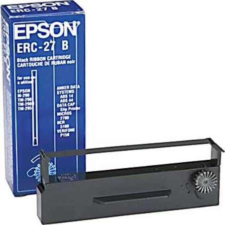 Epson ERC-27B Black Ribbon Cartridge (6 Pack) for use with Epson M-290, TM-290, TM-290 II and TM-295 Dot-Matrix Printers (ERC27B ERC 27B ERC-27 ERC27)
