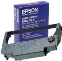 Epson ERC-38B Black Ribbon Cartridge (6 Pack) for use with Epson TM-U200A, TM-U200D, TM-300A, TM-U200B, TM-300C, TM-300D, TM-U370, IT-U375, TM-U200A, TM-U200B and IT-U375 Dot-Matrix Printers, UPC 010343812628 (ERC38B ERC 38B ERC-38 ERC38) 