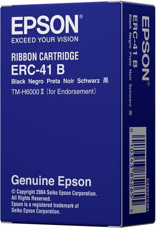 Epson ERC-41B Black Ribbon Cartridge (6 Pack) for use with Epson TM-H6000 II POS Printer (ERC41B ERC 41B ERC-41 ERC41)