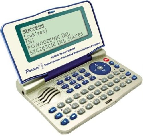 Ectaco ERm400TX Partner English-Romanian Bidirectional Talking Dictionary, 450000 Vocabulary, Built-in memory, 5 lines/graph Display, The Hangman linguistic game, Transcriptions for English entries, Slang lock, Users dictionary, Idioms, Bilingual business organizer, calculator, metric and currency converters, UPC 789981048309 (ERM-400TX ERM 400TX ERM400-TX ERM400 TX) 