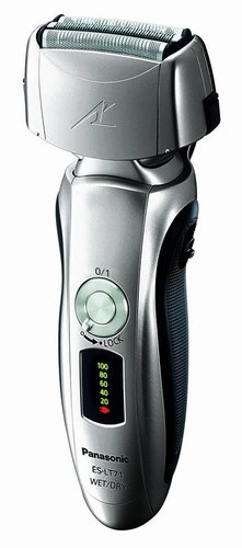 Panasonic ES-LT71-S Arc3 3-Blade Electric Shaver with Automatic Cleaning and Charging Station Wet/Dry, Adjustable Pivot Action Head; 13,000 CPM Motor Speed; 30-degree Inner Blade Angle; 3-blade Floating Blade System; 1 hour Charging Time; Wet/Dry; Pop-up Trimmer; AC 100-240V (Automatic International Dual Voltage Conversion) Power Source; 6.2