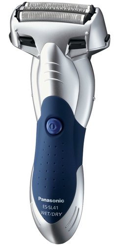 Panasonic ES-SL41-S Arc3 3-Blade Electric Shaver Wet/Dry - Silver; 7600 RPM Motor Speed; 30-degree Inner Blade Angle; Floating Blade System; Pop-up Trimmer; 100-240V Power Source; 15 hours Charging Time; AC Adapter, Carrying Holder; UPC 885170083752 (ESSL41S ES-SL41-S ES-SL41S)