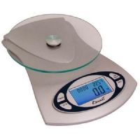 Escali 115G Vitra Glass Top Digital Scale, User friendly backlight display with Built in clock, Kg, Lb Mode, 5000 grams or 11 pounds Capacity, 1 gram / 0.1 ounce Resolution, Automatic Shut-off feature ensures long battery life, Kitchen timer, Room thermometer, Two long life replaceable lithium batteries - 3—AAA batteries, UPC 857817000309 (115G 115-G 115 G ESCALI115G ESCALI-115G ESCALI 115G) 