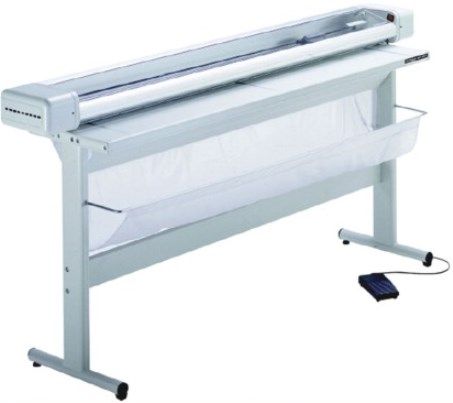 Neolt ET250 Electro Trim 250 Light-Duty Rotary Blade Paper Trimmer with Lamp and Stand, 98 in Cutting Width, 32 mil Paper Tickness, 0.6 mm Max. Cutting Thickness, 250 cm Usable Cutting Length, 297 cm Lenght, 48 cm Width, 101 cm Height with Support, 87 cm Height Working Plane, 51 kg Weight of the Cutter, 28 Kg Weight of the Support (ET-250 ET 250)