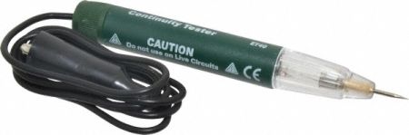 Extech ET40 Heavy Duty Continuity Tester; Ideal for checking continuity of non-energized comonents, fuses, switches, relays, wiring and circuit boards; Pen-style Continuity Tester with 30