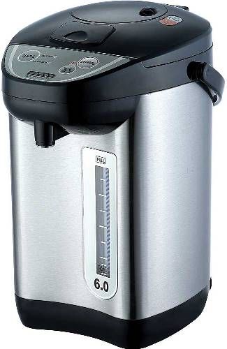 EuroTech ET6010 Stainless Steel Hot Water Urn; Electric thermo pot boils  and dispenses up to 6