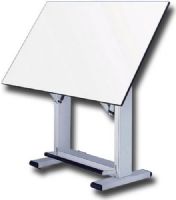 Alvin ET60-4 Elite, Table, White Base White Top 37.5" x 60"; 37.5" x 60" top size; Angle adjusts from horizontal 0 degrees to 85 degrees; Height adjusts from 38" to 45" in horizontal position; Rigid balanced metal base with a white Melamine top; Dimensions 65" x 41" x 2"; Weight 170 Lbs; UPC 088354936046 (ALVINET604 ALVIN ET604 ET60 4 ET 604 ALVIN-ET604 ET60-4 ET-604) 