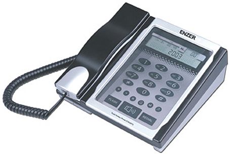 Enzer ET-8329TS Speakerphone LCD Display Touch-Screen Phone, Caller ID, Calendar & Clock Features, Hold-On Music (ET8329TS ET 8329TS)