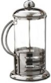 European Gift 168-6 Stainless Steel PRESS POT, 8 Cup, Mirror Finish, 24 oz; Coffee/Tea Press Pot, 24 oz; Made of 18/10 stainless and high temperature glass; Press pots can be used to make tea or coffeee; Simply place loose tea or coffee in the bottom, pour in hot water, allow to steep to desired strength then press filter spout down and serve; Assorted sizes; UPC 725182016860 (EUROPEANGIFT1686 EUROPEAN GIFT 168-6 FRENCH PRESS POT) 