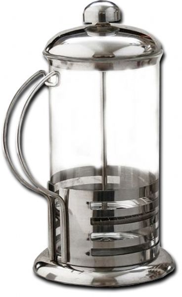 European Gift 168-6 Stainless Steel PRESS POT, 8 Cup, Mirror Finish, 24 oz; Coffee/Tea Press Pot, 24 oz; Made of 18/10 stainless and high temperature glass; Press pots can be used to make tea or coffeee; Simply place loose tea or coffee in the bottom, pour in hot water, allow to steep to desired strength then press filter spout down and serve; Assorted sizes; UPC 725182016860 (EUROPEANGIFT1686 EUROPEAN GIFT 168-6 FRENCH PRESS POT)