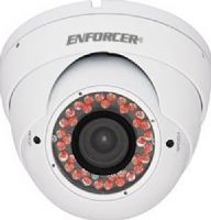 Seco-Larm EV-122C-DVHVQ Outdoor IR Day/Night Vandal Rollerball Security Camera, Sony 1/3" Super HAD CCD, 480 TV lines, 360° Triple-Axis Rotation, Auto Gain control, 0.45 Gamma Correction, 510 x 492 Picture Elements, AWB White Balance, 130mA LED off, 380mA LED on Current consumption, Heavy-duty vandal-resistant design, Day/Night operation - 0 lux LEDs on, 0.05 lux LEDs off, White Finish, UPC 676544009900 (EV-122CDVHVQ EV-122C-DVHVQ EV-122C DVHVQ) 