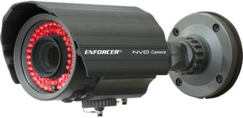 Seco-Larm EV-1726-NKGQ Enforcer Bullet Camera, 1/3 inch Sony Super HAD II Color CCD CCD, 600 TV lines Resolution, DC Auto Iris, 2.8 to 12 mm Lens, 56 - 850nm Number of Infrared LEDs, 768 x 494 pixels Effective pixels, 1.0Vp-p composite video, 75 ohm Video output, 0.00006 Lux LEDs on, 0.05 Lux LEDs off Minimum illumination, More than 52 dB AGC OFF S/N ratio, 4 zones Motion detection, UPC 676544010333 (EV1726NKGQ EV-1726-NKGQ EV 1726 NKGQ)