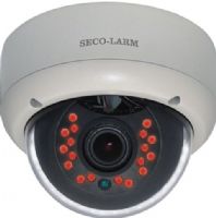 Seco-Larm EV-2166-N3WQ Mid-Size Vandal Color Domes with IR, 420 TV lines, 1/3" Sony Super HAD II CCD, 0-lux LEDs ON Minimum illumination, 100mA Current draw LEDs OFF, 200mA Current draw LEDs ON, 65ft - 20m LED range, 510x492 Pickup Elements, 18 IR LEDs - up to 65ft range - 3.6mm models, Auto Gain control, Auto White Balance, More Than 48 dB S/N Ratio, IP65 Enclosure, UPC 676544012016 (EV2166N3WQ EV-2166-N3WQ EV 2166 N3WQ) 