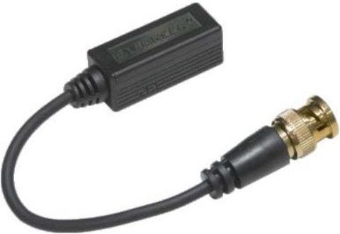 Seco-Larm EVT-PBP-V1TQ Passive Video Balun with Pigtail Connector, 1.0Vp-p Maximum Input, Less Than 2dB per pair from DC~5MHz Insertion Loss, More Than -15dB from DC~5MHz Return Loss, Transmits a monochrome video signal up to 2,000ft - 610m or color up to 1,300ft - 400m, Passive operation - No external power required, Uses low-cost CAT2 to CAT6 cable instead of costly coax, UPC 676544001812 (EVTPBPV1TQ EVT-PBP-V1TQ EVT PBP V1TQ)