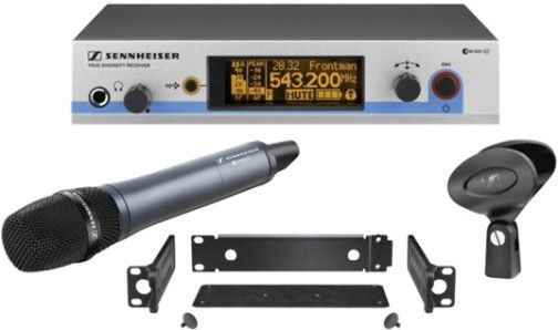 Sennheiser ew 500-965 G3-G Evolution G3 Series Wireless Handheld Microphone System with e965 Capsule and Frequency G, Frequency range 566 - 608 MHz, Switching bandwidth 42 MHz, Peak deviation +/-48 kHz, Frequency response (microphone) 80 - 18000 Hz, 1680 tunable UHF frequencies for interference-free reception (EW500965G3G EW-500-965G3-G EW500-965G3G EW500-965G3-B EW500-965G3 503499)