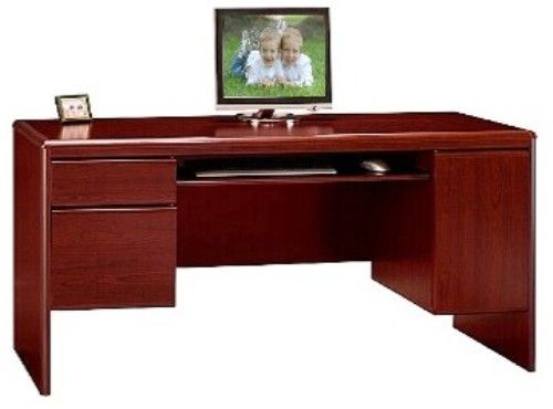 Bush EX17712 Credenza, Northfield Collection, Finished In Harvest Cherry, 8-way rounded radius edges, Accepts Credenza Hutch EX17713 (EX17712 EX 17712 EX-17712 EX1771)