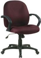 Office Star EX2651 Executive Mid Back Managers Chair, Built in lumbar support, Pneumatic seat height adjustment, Locking tilt control, Adjustable tilt tension, 21" W x 20" D x 4" T Seat Size,21" W x 21" H x 4" T Back Size, Heavy duty nylon base (EX-2651 EX 2651) 